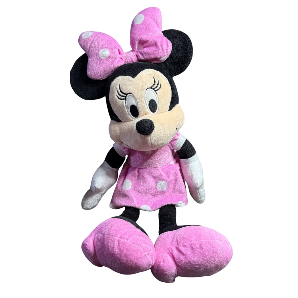 Disney Minnie Mouse Plush‎ Pink Polka Dot Dress Stuffed Animal Toy
